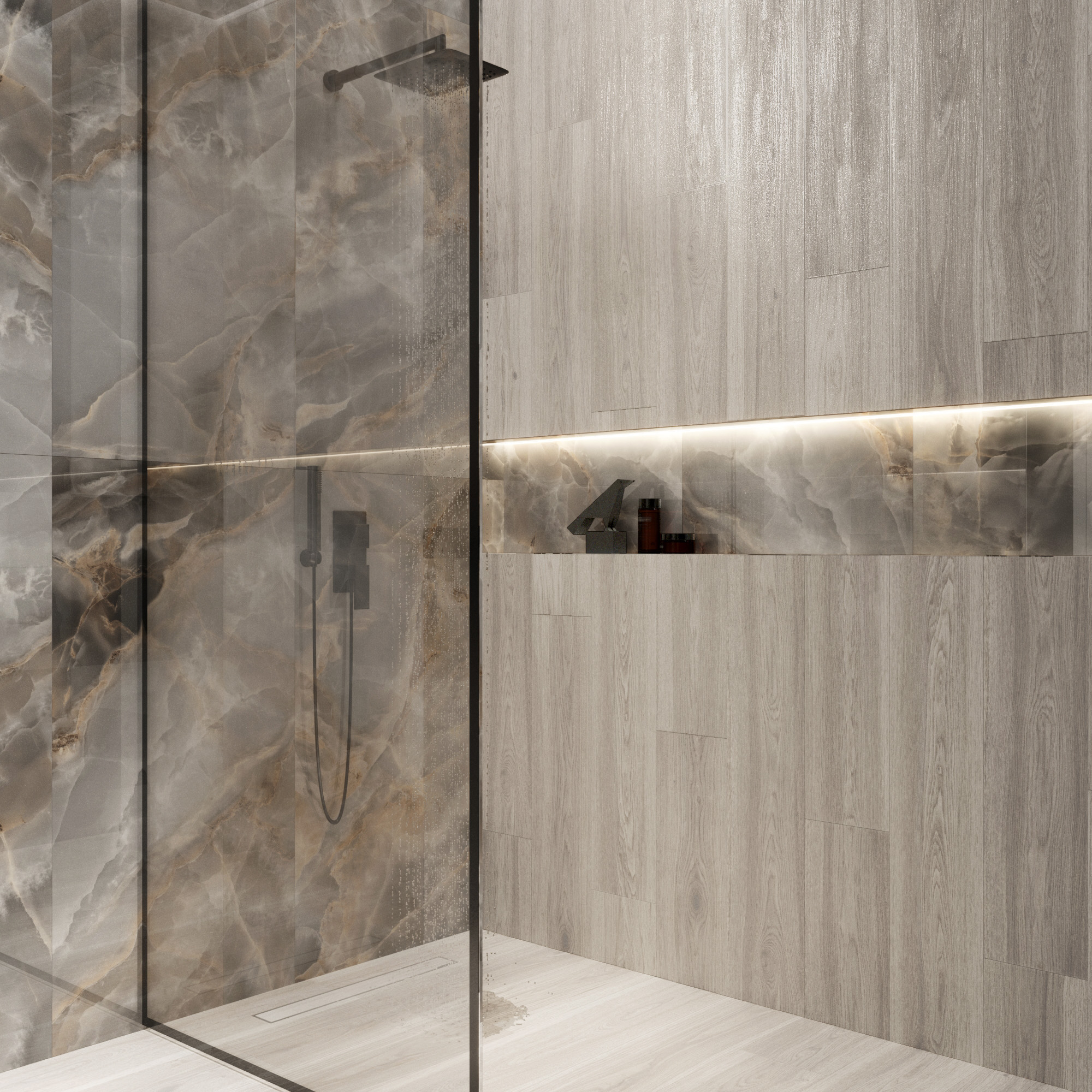 Керамогранит MORDIC WOOD GREY 20х120 Creanza CW-RT16-B 