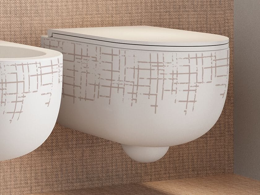 Керамический подвесной туалет без бриды Inkiostro Bianco система InkBath ARCH-00051852