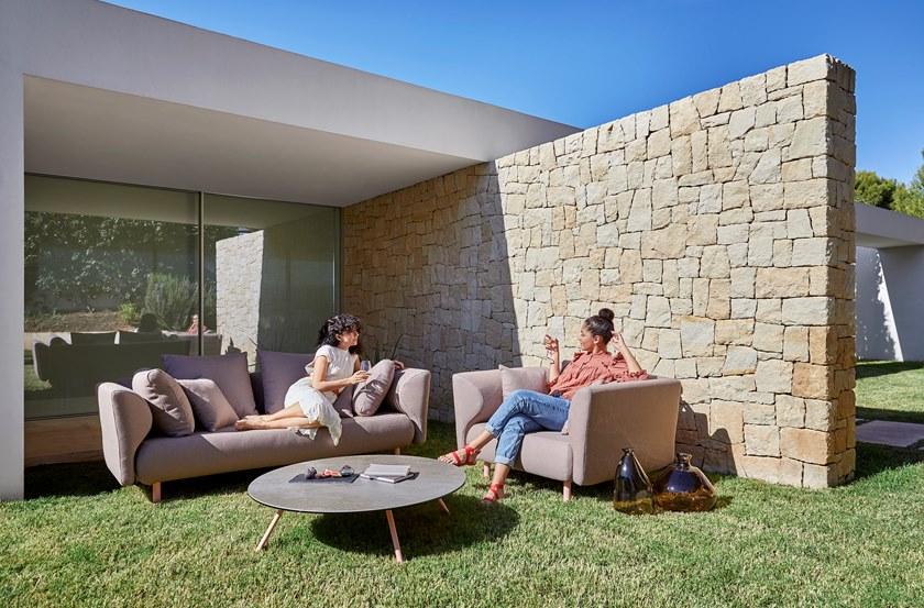 MUSOLA 2-х местный модульный садовый диван из ткани Salinas sun-id-1429825 - Вид №1