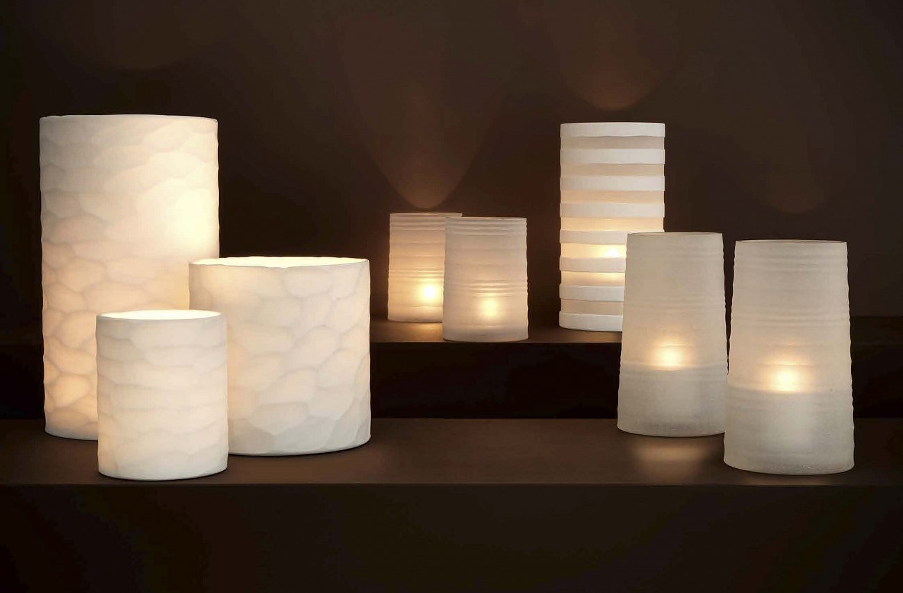 Подсвечник стеклянный белый Fontana S от Eichholtz EICHHOLTZ  246127 Белый  - Вид №1