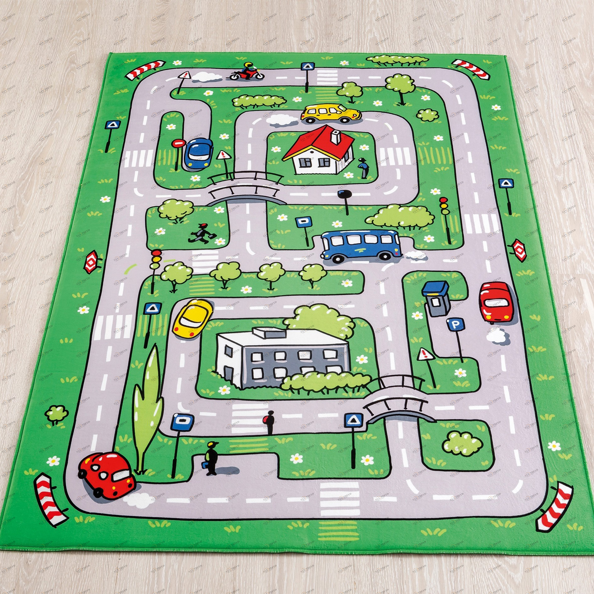 Ковер детский зеленый 100х150 см Traffic CILEK  00-3832229 Зеленый Santreyd 