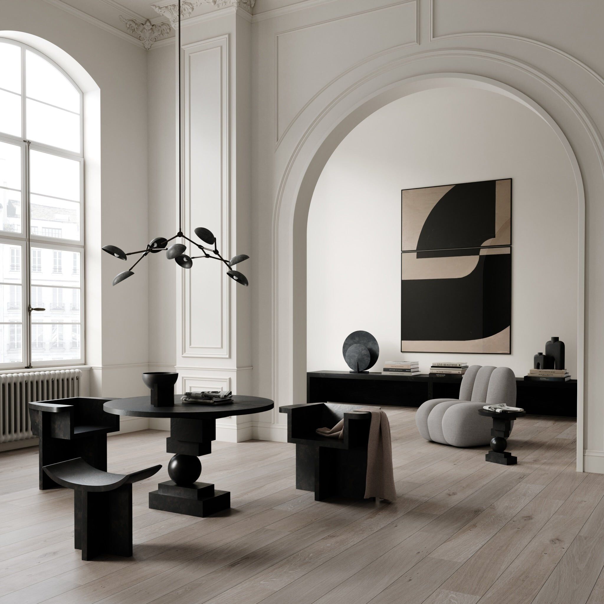 Круглый журнальный столик из волокнистого бетона 101 Copenhagen Artist ARCH-00019390 - Вид №2
