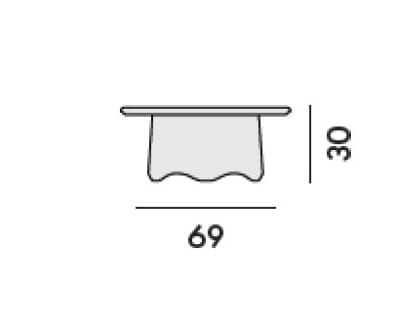 Круглый низкий журнальный столик из ясеня Billiani ARCH-00132018 - Вид №4