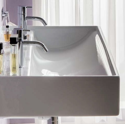 46043 Подвесная раковина настенная овальная Rapsel  белая  - Вид №1