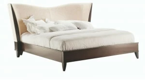 SELVA Кровать Queen size из шпона дерева с мягким изголовьем Vendôme 2057