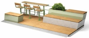 VESTRE Деревянная скамья Parklets 2.0