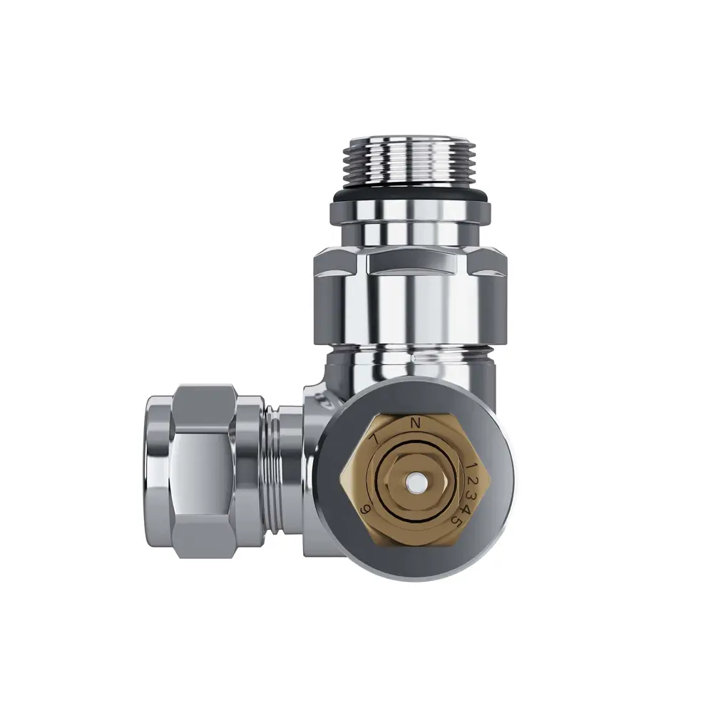Термостатический комплект для радиатора трехосевой Royal Thermo Design Pro 1/2" латунь цвет хром 89423323 STLM-2088802  - Вид №3