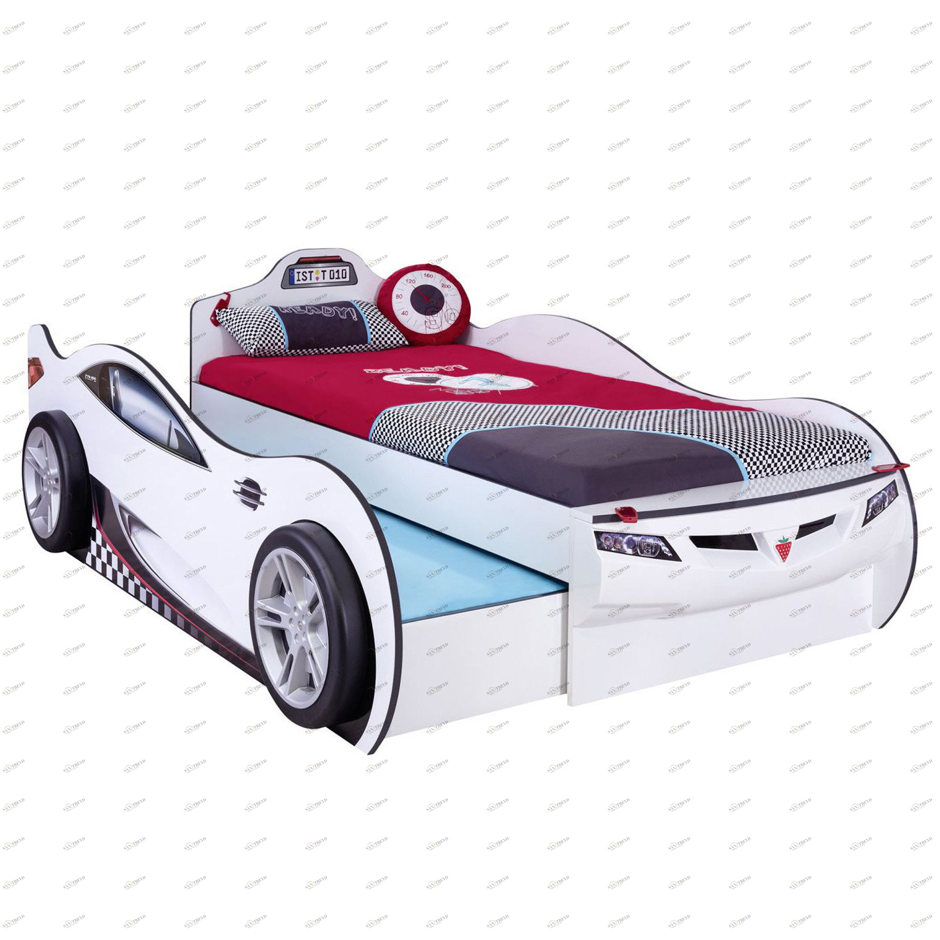 Кровать-машина выдвижная белая 90х190 см Coupe CILEK  00-3832127 Белый Santreyd 