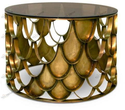 BRABBU Круглый журнальный столик для гостиной Koi sun-id-1414032