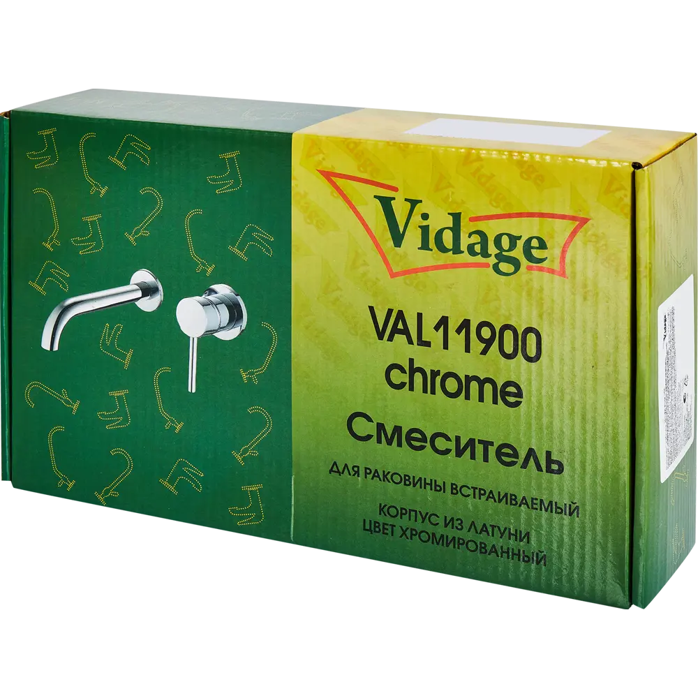 Смеситель Vidage для раковины со скрытым монтажом и хромированным покрытием 89350175 VAL11900 STLM-0978135 - Вид №7