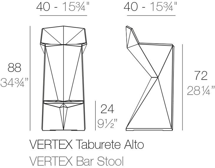 VONDOM Табурет садовый высокий Vertex sun-id-1406583 - Вид №5