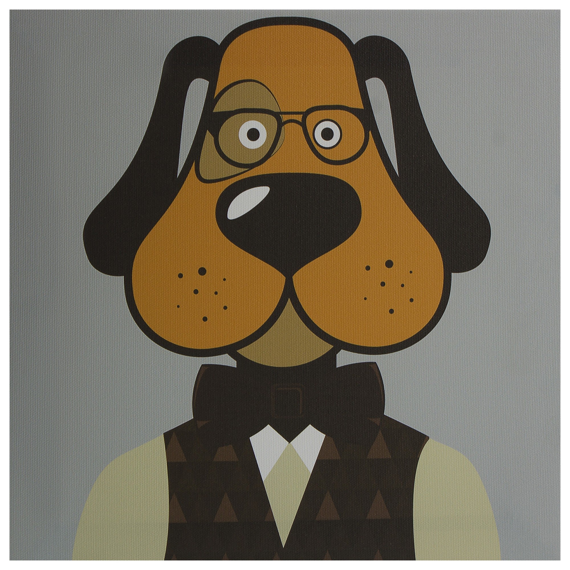 18849205 Картина на холсте «Hipster dog» 30х30 см Santreyd 