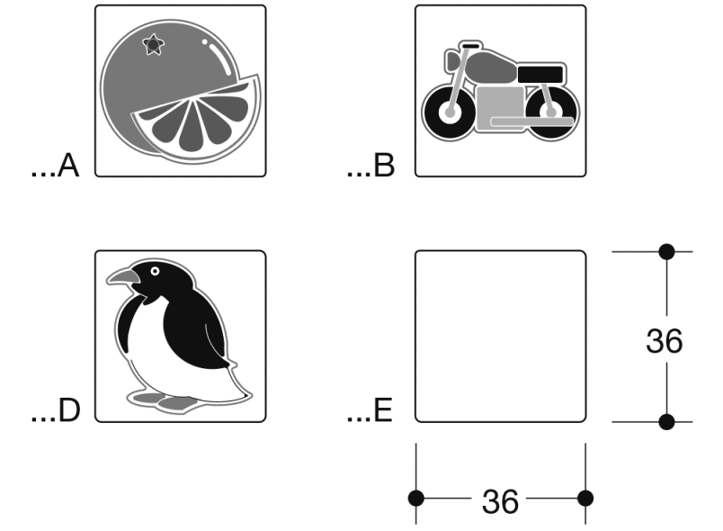 33.1770D лист с пиктограммами HEWI System 111 | Polyamid  - Вид №1