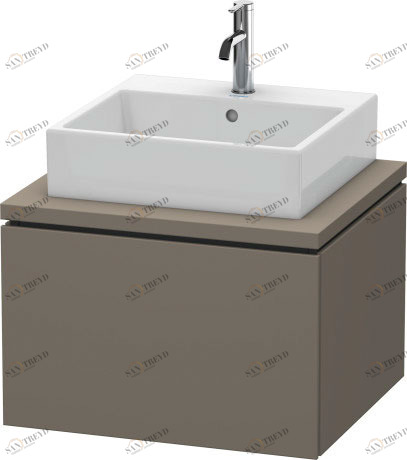 LC581009090 Тумбочка для консоли L-Cube #LC5810 620 x 547 мм Фланелево-серый шелковисто-матовый лак Duravit