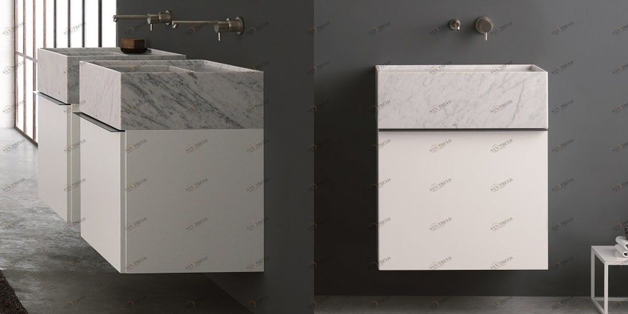 Toscoquattro Тумба под раковину 60 см PIANO белая матов 24A31LO