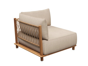 Угловое садовое кресло из ткани