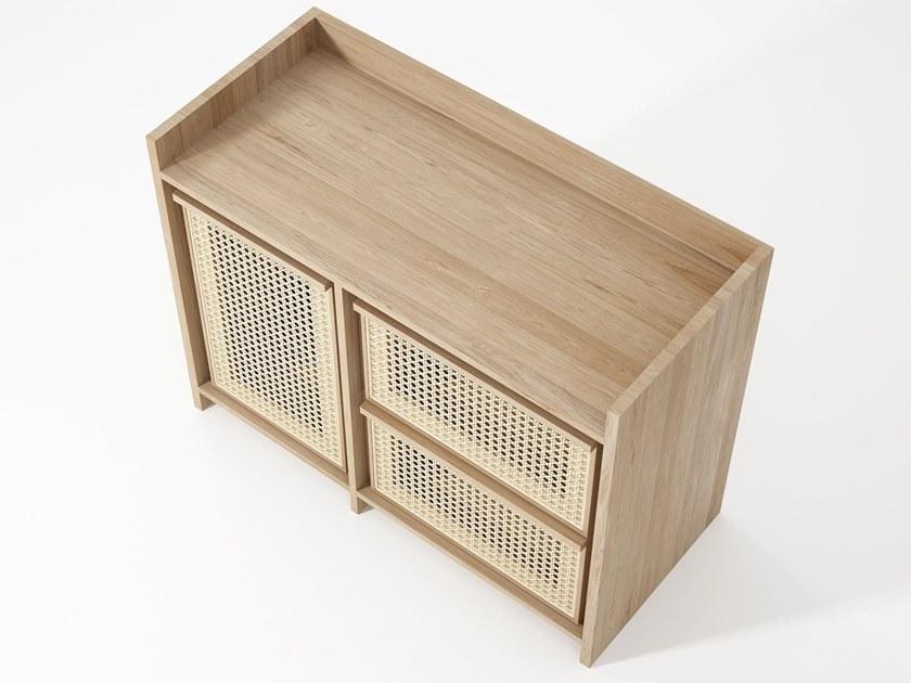 KARPENTER Комод из массива дерева и ротанга Roots Rt08-o - Вид №3