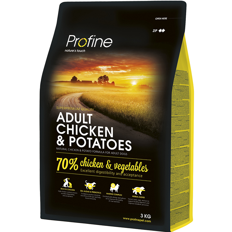 ПР0018438 Корм для собак курица, картофель сух. 3кг PROFINE 