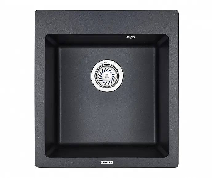 4651, ШВАРЦ (чёрный металлик), кухонная мойка, кварц GRANULA 4651-ST90 - Вид №1