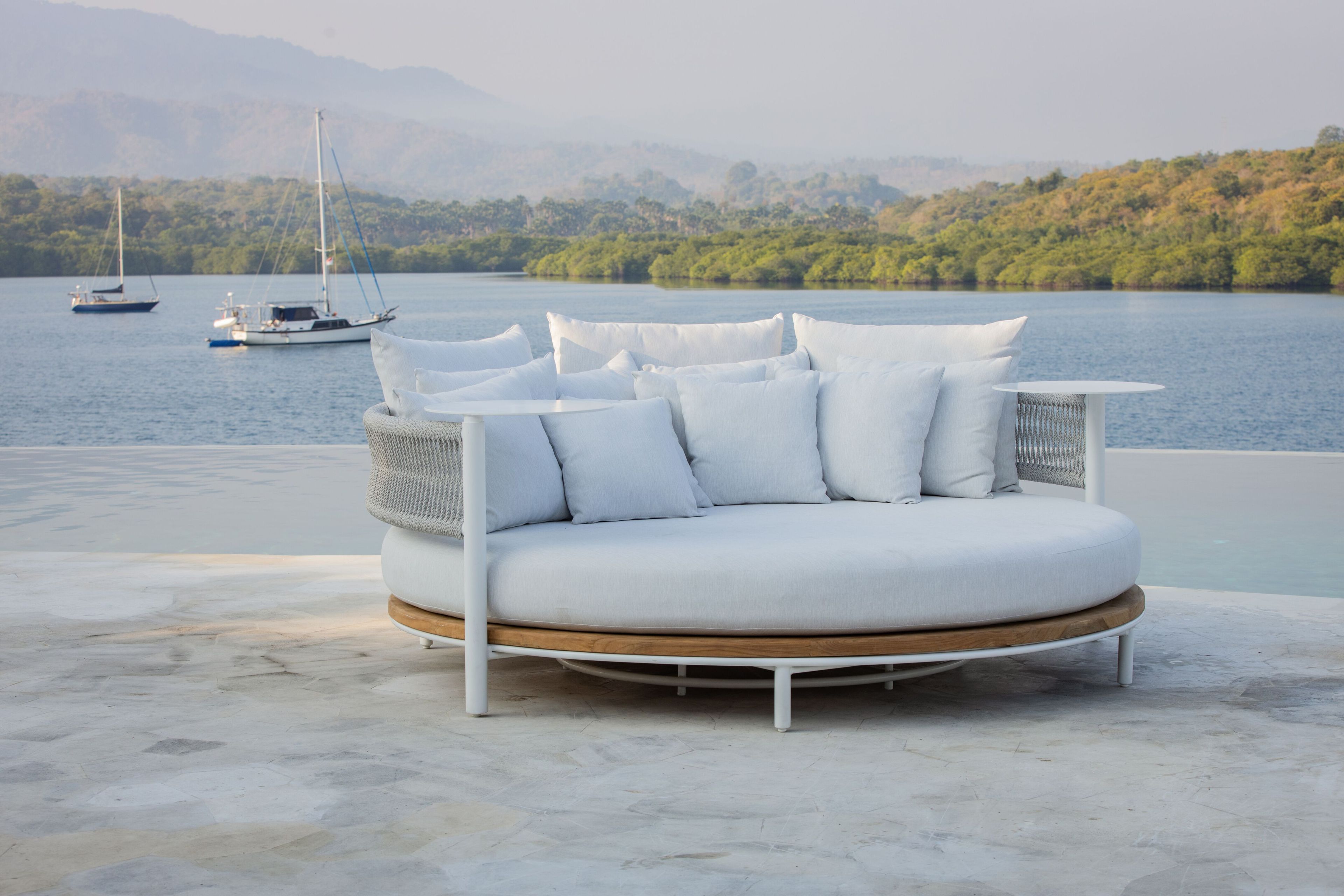 Ткань круглая Садовая кровать с солнцезащитным козырьком cbdesign круглый ARCH-00084466 - Вид №13