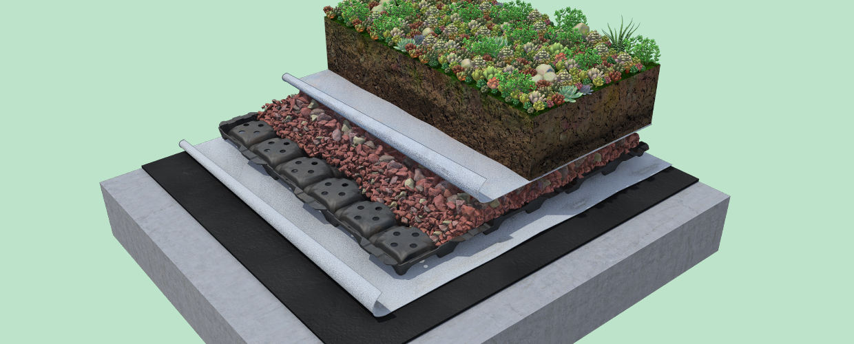 Drainroof Современное решение против экстремальной урбанизации Geoplast  - Вид №1