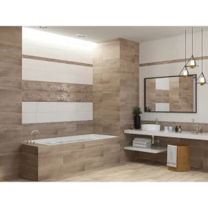 Бордюр настенный Azori Sonnet Beige Flower 6.2x50.5 см матовый цвет бежевый