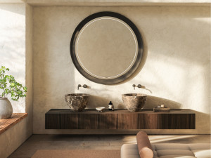 Подвесной умывальник с ящиками