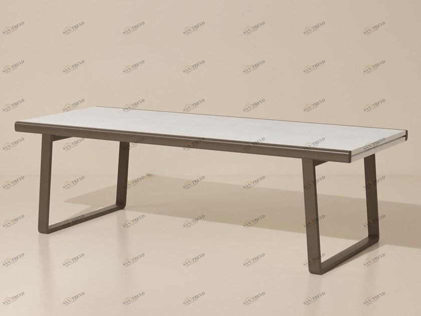 Kettal Раздвижной садовый обеденный стол из мрамора Bitta #7017