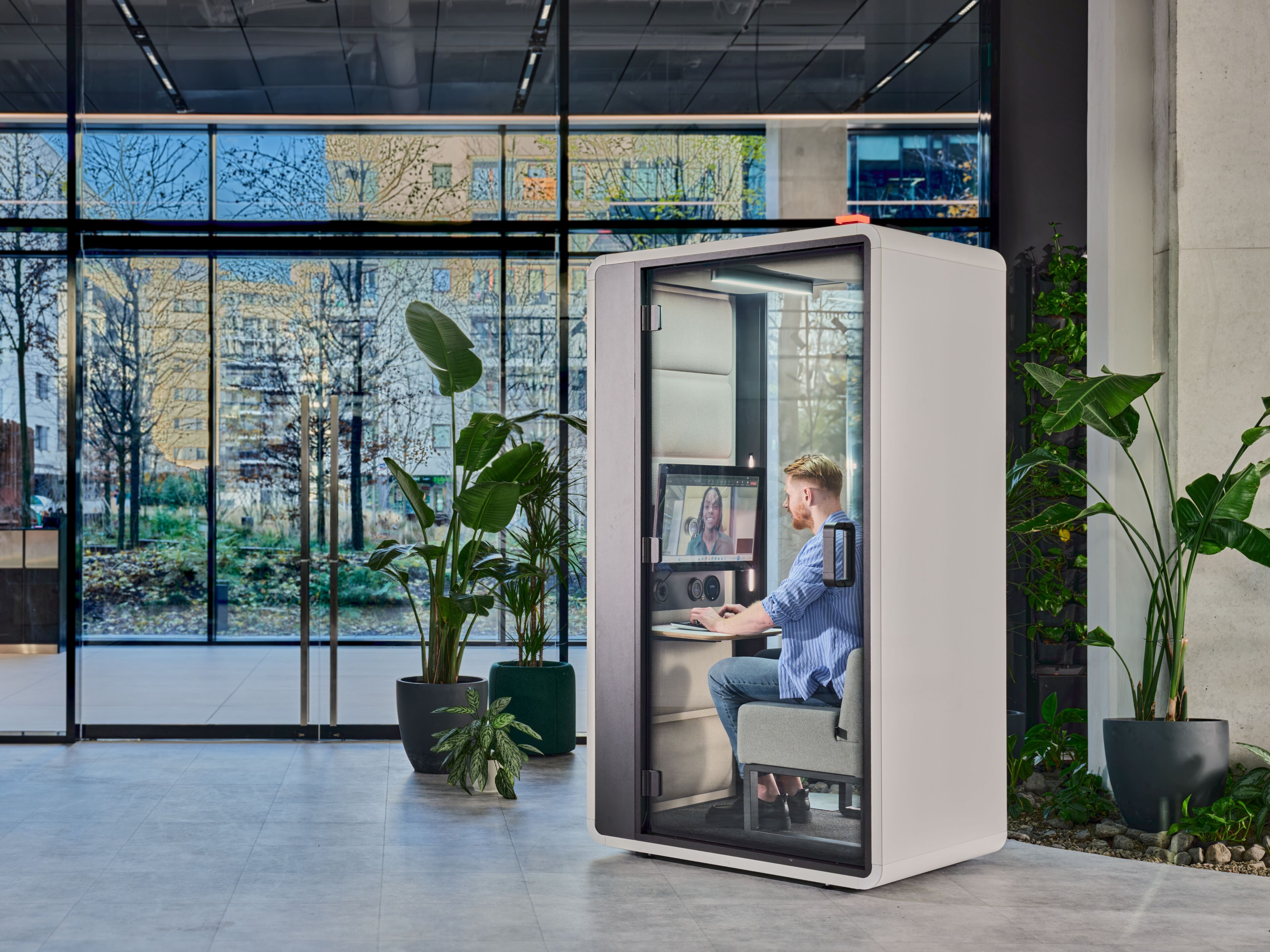 Одноместная акустическая офисная кабина со встроенным освещением Mikomax Smart Office HushFree ARCH-00131952 - Вид №4