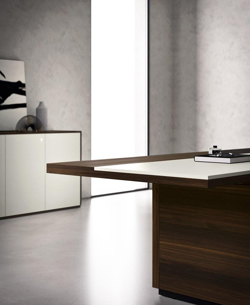 Sinetica Исполнительный угловой письменный стол с ящиками More sun-id-1489693 - Вид №3