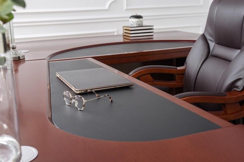 Arrediorg.it® Исполнительный угловой письменный стол из фанерованной древесины Prestige sun-id-1483389 - Вид №3