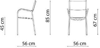 Vermobil Штабелируемый садовый стул из текспласта с подлокотниками Alice Ch1651 - Вид №4