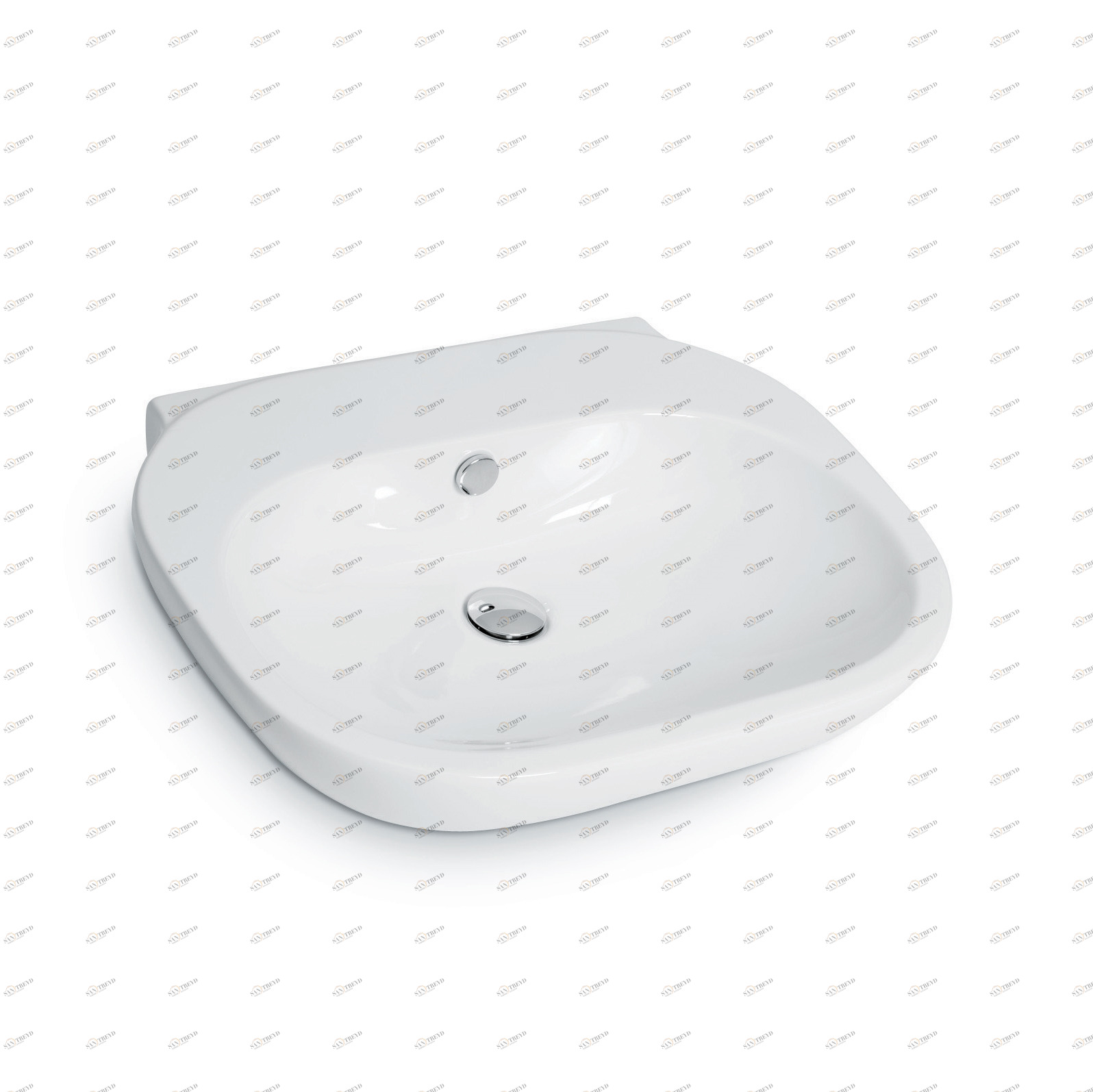 66336 Подвесная раковина настенная овальная Newform Lavabi белая