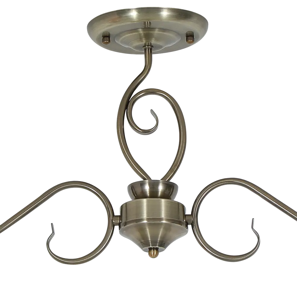 Люстра на штанге Palatino 2 лампы 8 м² цвет бронза SCHAFFNER STLM-2129661 - Вид №4