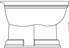 KL500-00PR00E-0000 KLASIK КАРАМЕЛЬ Биде Creavit Klasik  - Вид №1
