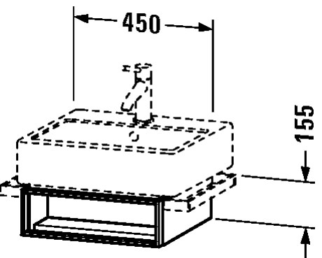 VE600307575 Vero Тумбочка подвесная Лен, декор Duravit - Вид №1