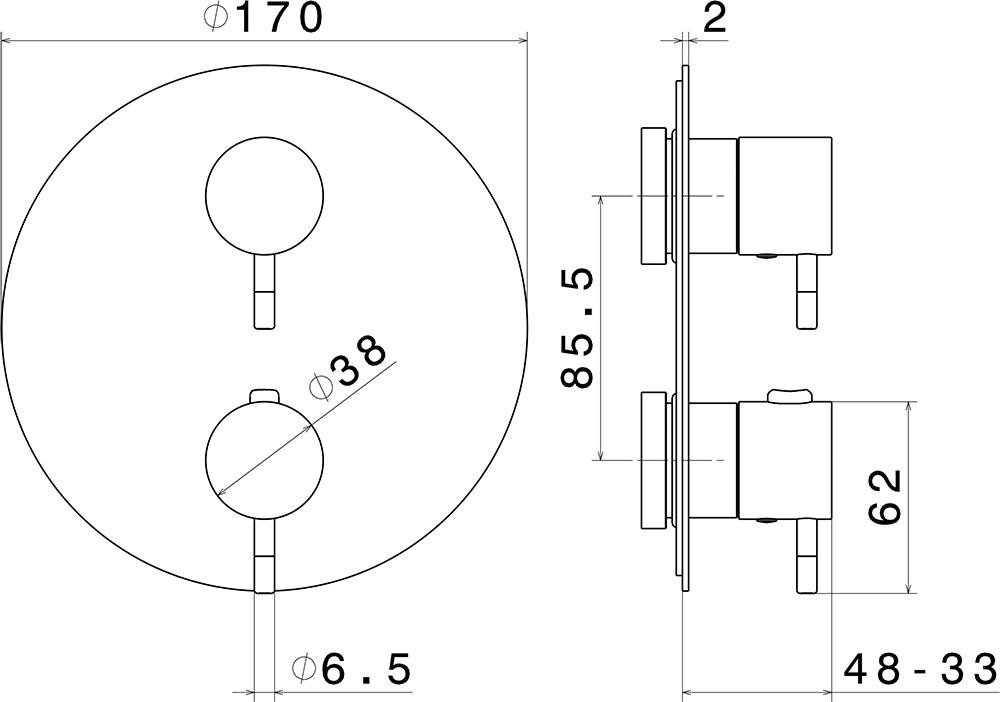 newform Термостатический смеситель для душа O'rama 67688e - Вид №1