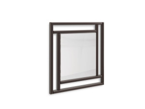 Квадратное зеркало с рамой стены
