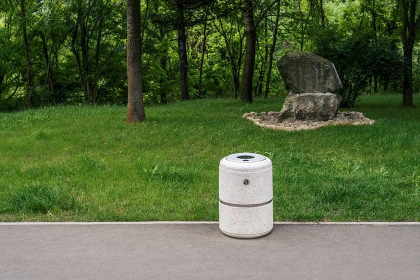 ENCHO ENCHEV - ETE Бетонный мусорный бак с крышкой для улицы  36  - Вид №2