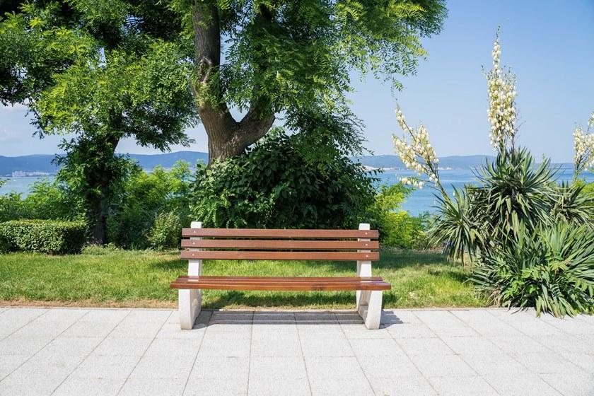 ENCHO ENCHEV - ETE Скамейка из бетона и дерева со спинкой  39  - Вид №7