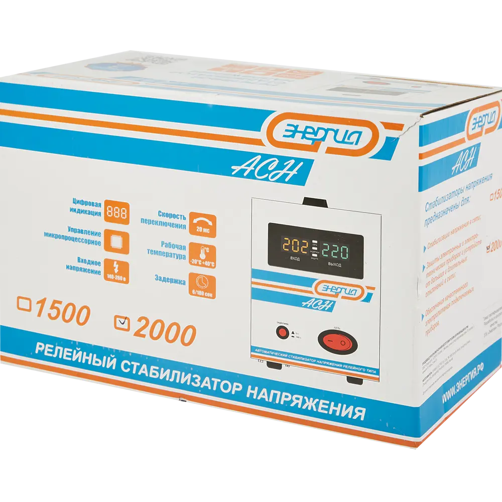 Стабилизатор напряжения Энергия АСН-2000 1.6 кВт 84491491 STLM-2072089 Santreyd  - Вид №4