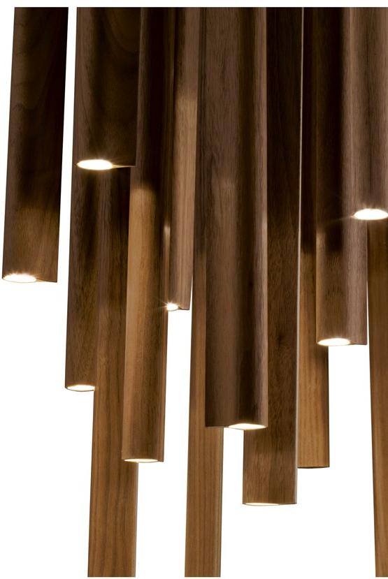 Giorgetti Led подвесной светильник из орехового дерева sun-id-1444282 - Вид №1