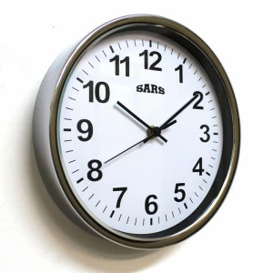 Часы настенные черные с белым циферблатом Sars SARS ДИЗАЙНЕРСКИЕ 00-3967424 Черный