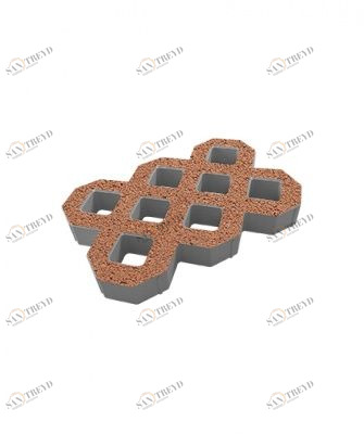 Тротуарные плиты "ГАЗОННАЯ РЕШЕТКА" - Б.1.ГР.8 (Стандарт) Оранжевый Santreyd sun-id-332537