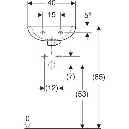 K91045000 Раковина Kolo Rekord с асимметричным переливом Geberit  - Вид №12