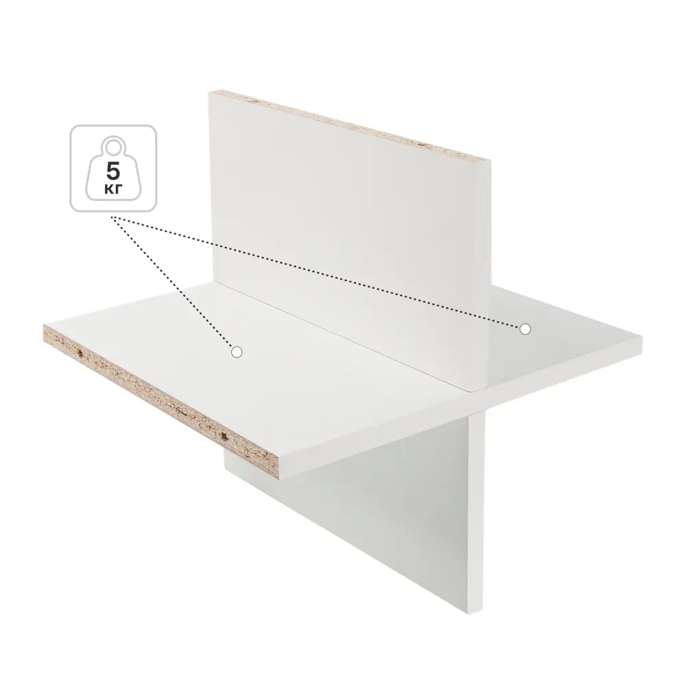 Вставка крестовая для стеллажа KONSENSA Руан 32.7x31.5 см ЛДСП цвет белый STLM-2102234 - Вид №2