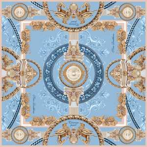 10633881 МД Нины Ручкиной Платок сувенирный "Жемчужина Крыма" с ручной подшивкой, 90х90см Ткань