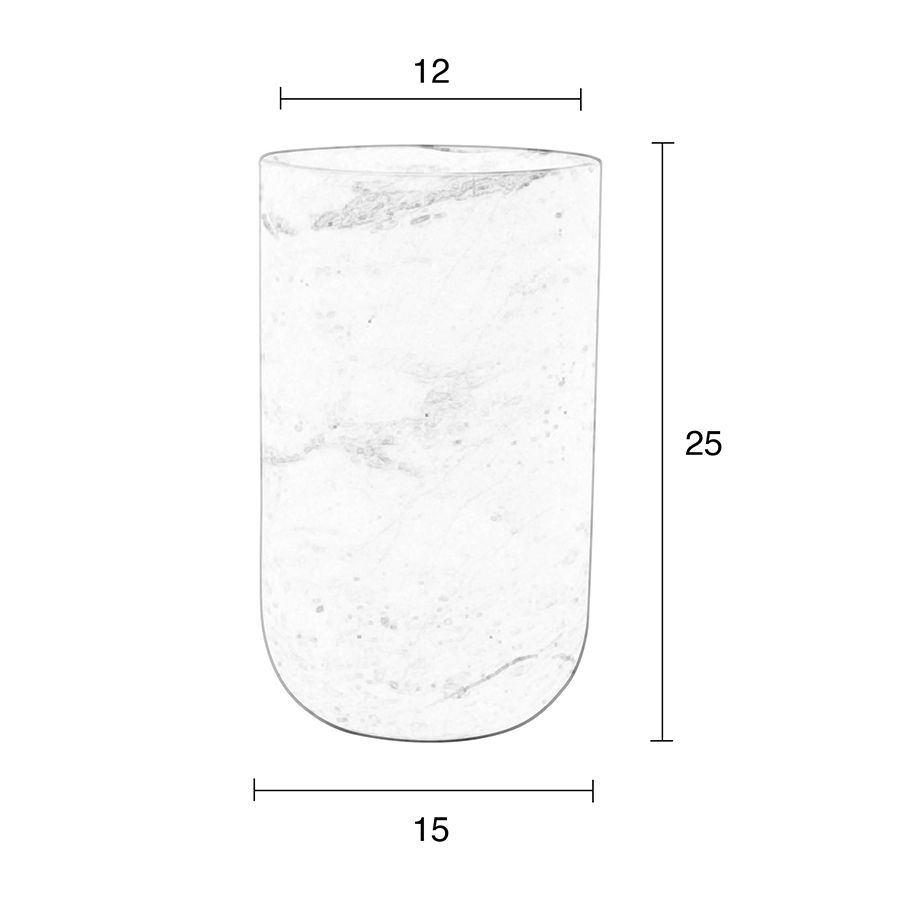 Ваза каменная Fajen Marble черная Zuiver 8200034 - Вид №4