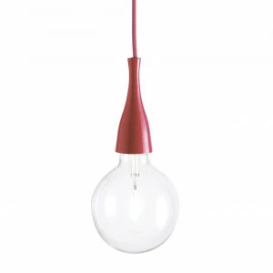 Подвесной светильник Ideal Lux Minimal SP1 Rosso IDEAL LUX MINIMAL 072693 Розовый