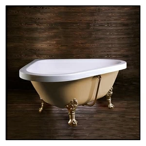 Ванна Akcjum Camelia WR-07-05-Br-N угловая бежевая с золотыми ножками